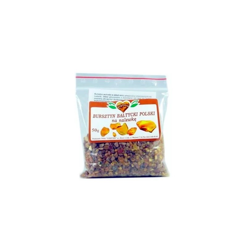 Bursztyn na Nalewkę Naturalny Kruszony Bursztyn 50g mgr Dobrynin