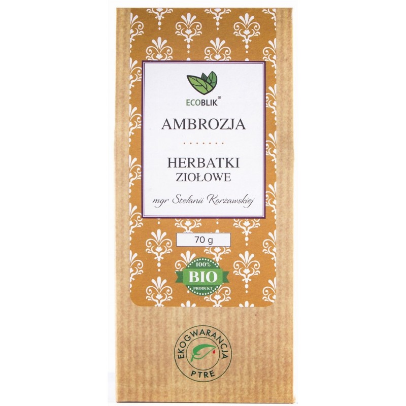 Ambrozja to pachnąca letnim słońcem herbatka ziołowa.