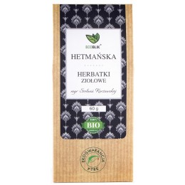 Hetmańska ziołowa herbatka to niezwykła kompozycja. Swój aromat zawdzięcza ona połączeniu lebiodki i majeranku