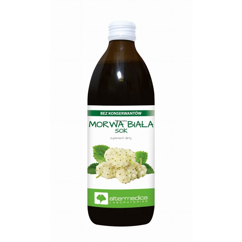 Sok Morwa Biała 500ml AlterMedica Witamina C ekstrakt z liści morwy białej Morus Alba L.