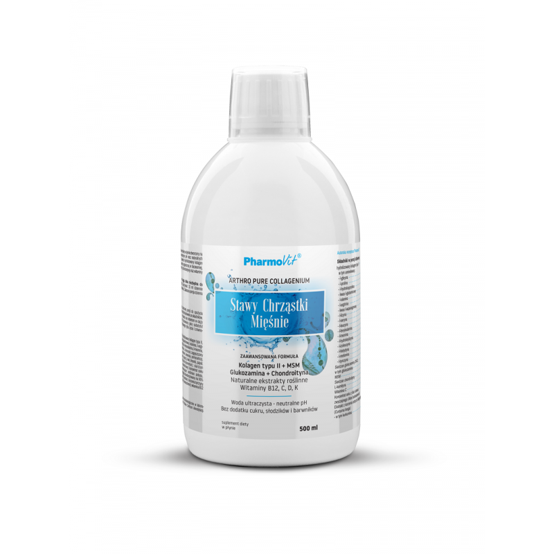 Stawy, chrząstki, mięśnie 500ml Płyn Hydrolizowany kolagen typu II L-glicyna L-prolina L-alanina L-hydroksyprolina