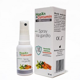 Spray na gardło 30 ml HopXn+Curcumin kurkuma chmiel
