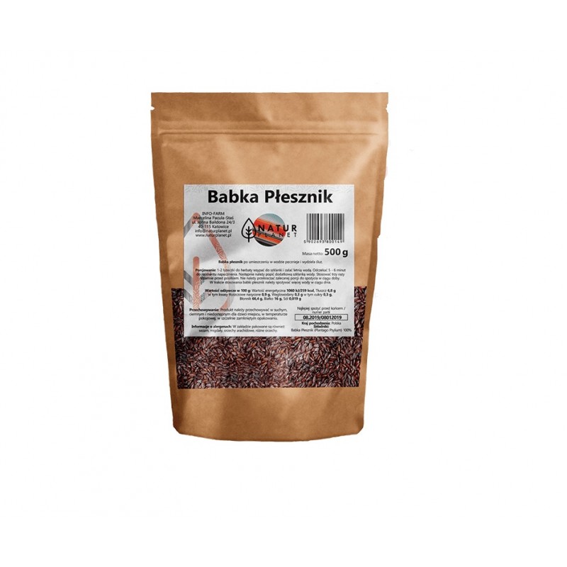 Babka płesznik nasiona 500g Natur Planet Plantago Psylium