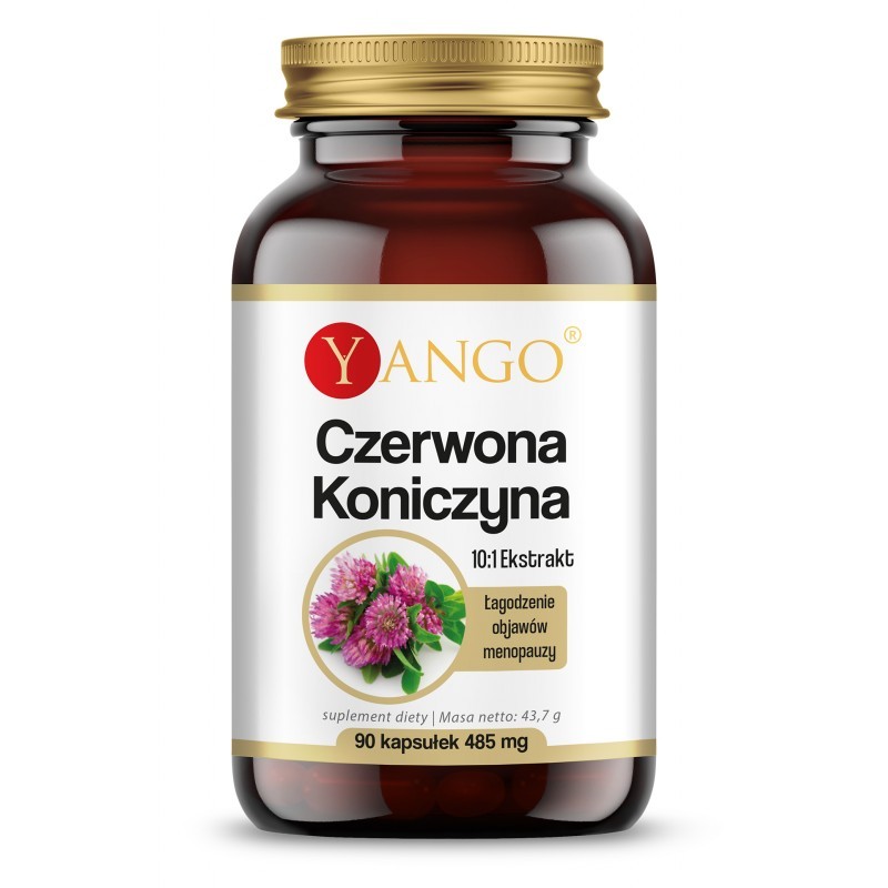 Czerwona koniczyna 90 kapsułek łagodzi objawy procesu menopauzy wspomaga koncentrację redukuje nerwowość