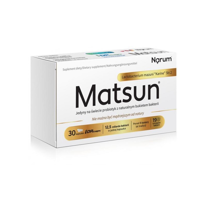 Narum Matsun 30 kaps. Narum Lactobacterium mazuni "Karine" Str.2 Lactobacillus Streptococcus Bifidobacterium