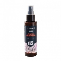 Dezodorant mineralny Kokos i Róża 100ml Arganove ałunowy dezodorant w spray  róża damasceńska hydrolat kokosowy ałun
