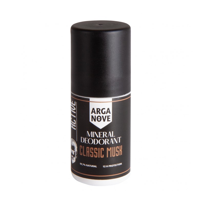 Dezodorant mineralny roll-on CLASSIC MUSK 50ml Arganove ałunowy dezodorant piżmo olej arganowy