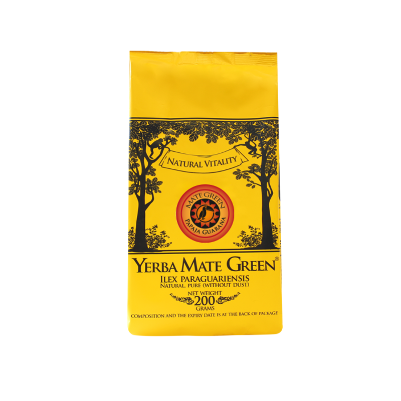 Yerba Mate Green PAPAJA GUARANA 200g herbata yerba mate Ilex paraguariensis