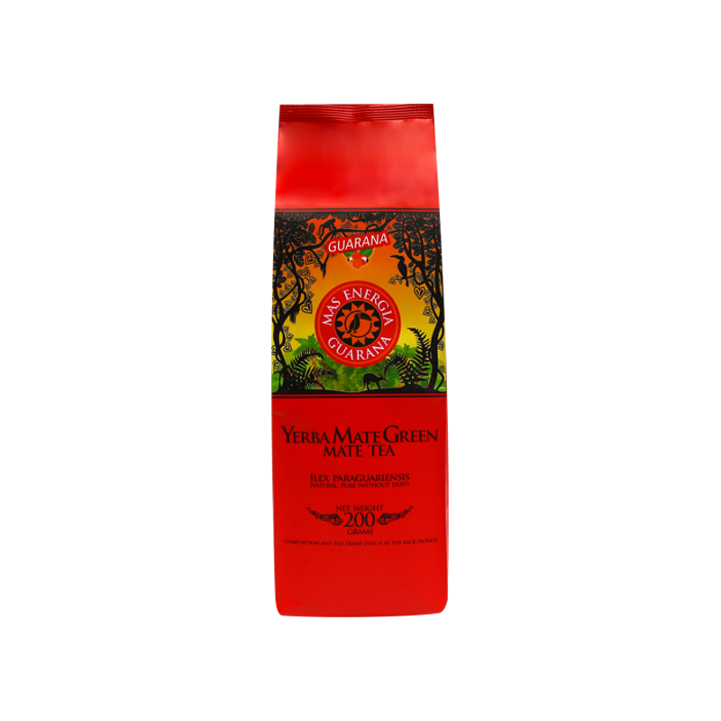 Yerba Mate Green MAS ENERGIA GUARANA 200g yerba herbata yerba Ilex paraguariensis guarana mięta nagietek chaber bławatek