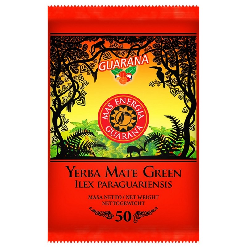 Yerba Mate Green MAS ENERGIA GUARANA 50g yerba herbata yerba Ilex paraguariensis guarana mięta nagietek chaber bławatek