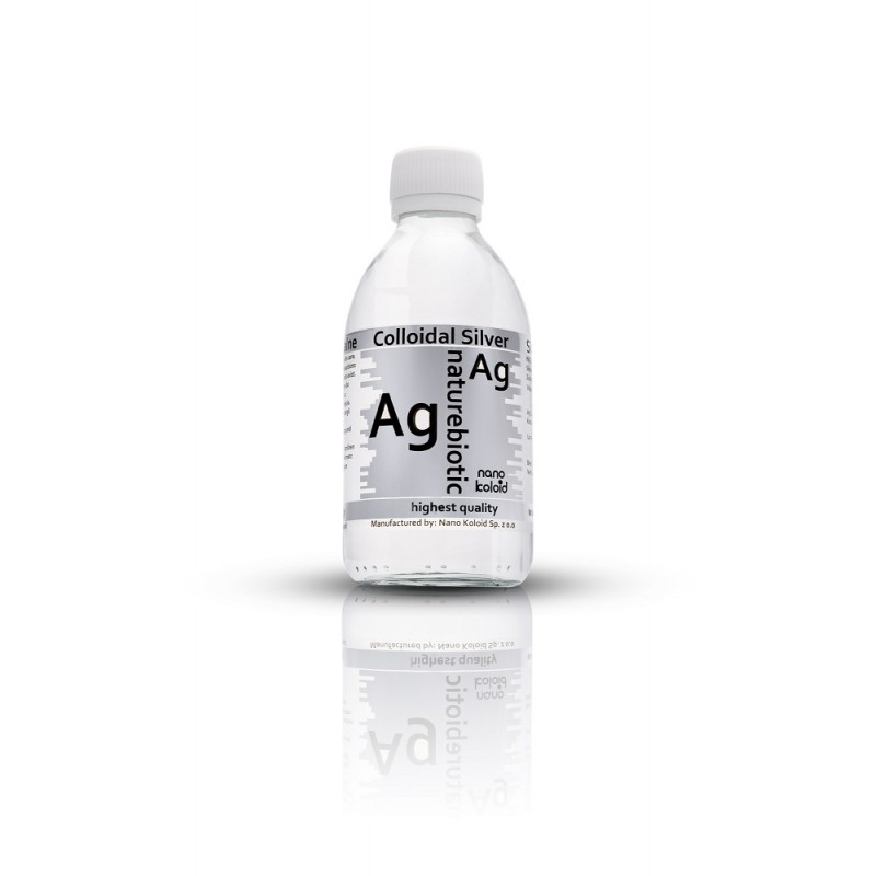 Srebro koloidalne 25 PPM 250ml w szklanej butelce Nano Koloid