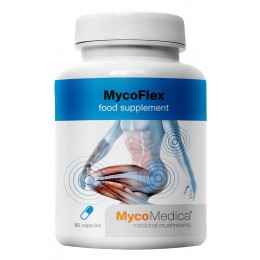 MycoFlex 90 kaps. MycoMedica Siarczan D-glukozaminy Siarczan chondroityny MSM Maitake Shiitake