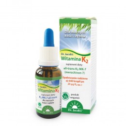 Witamina K2 w kroplach Dr Jacobs MK-7 20 ml  tokoferol naturalna witamina K2