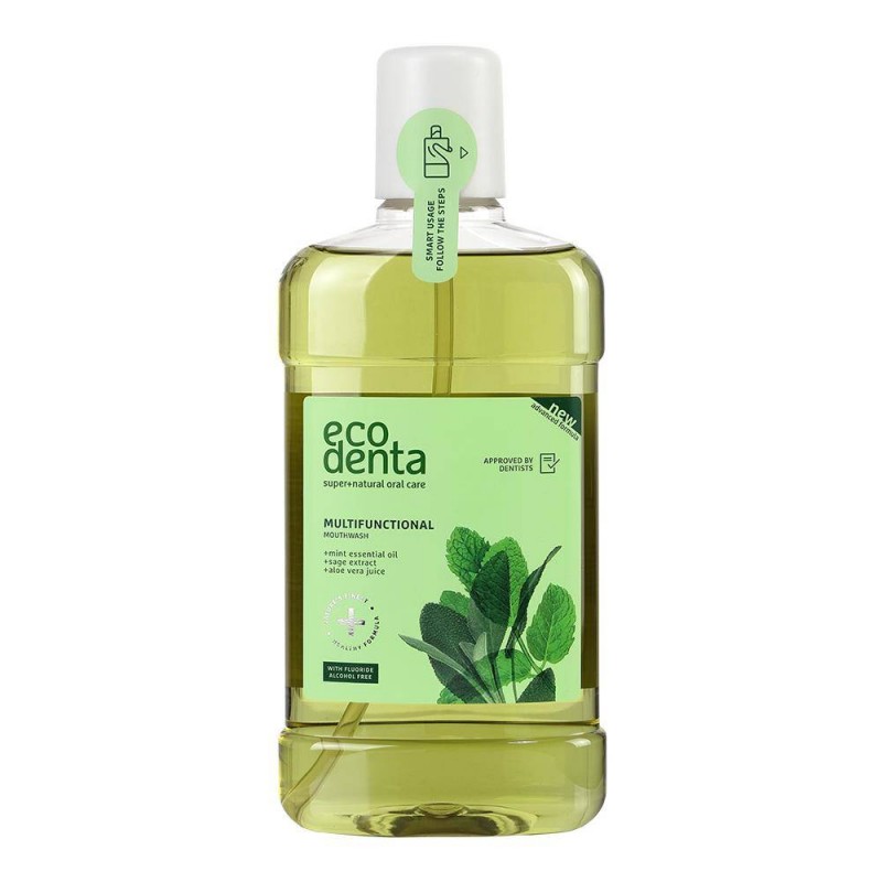 Wielofunkcyjny płyn do płukania jamy ustnej z wyciągiem szałwii aloesu i olejkiem miętowym 500 ml Ecodenta