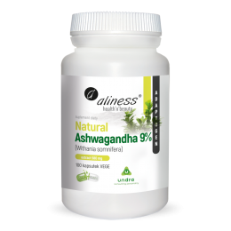 Natural Ashwaganda 580 mg Ekstrakt 9% 100 Vege kapsułek