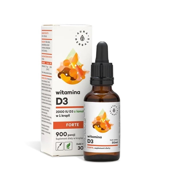 Witamina D3 Forte 30ml Aura Herbals cholekalcyferol