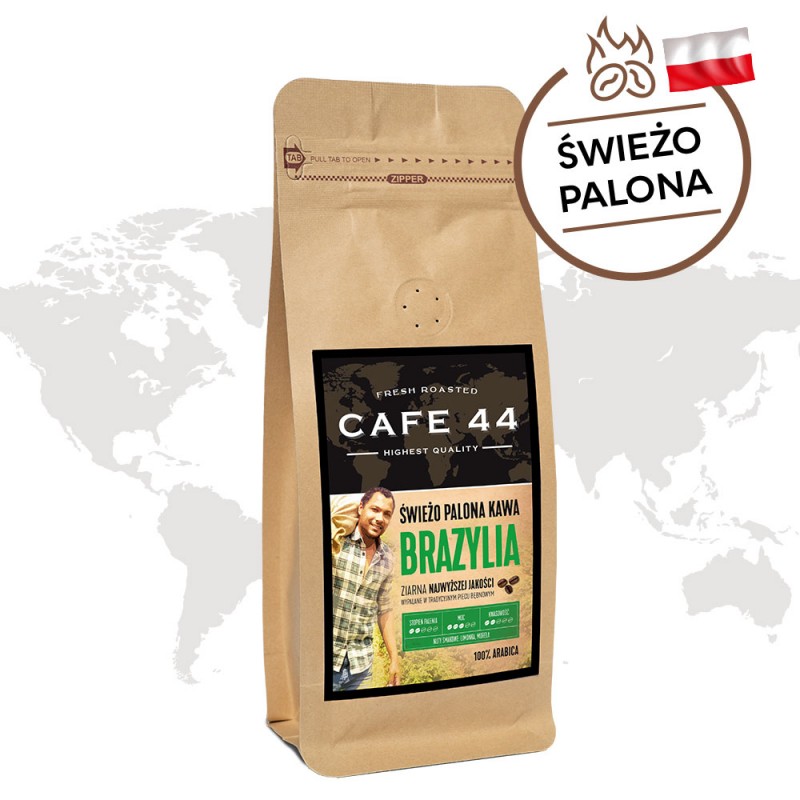Kawa ziarnista Brazylia 200g Cafe 44 kawa Arabica