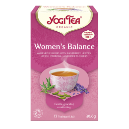 Yogi Tea Womenn`s Balance dla kobiety harmonia 17 sasz. Ajurwedyjska herbata z liściem maliny werbeną cytrynową lawendą