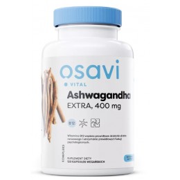 Ashwagandha Extra 120 kaps. Osavi Withania somnifera witamina B12 metylokobalamina