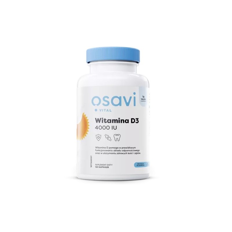Witamina D3 - 4000IU - 120 kaps. Osavi cholekalcyferol
