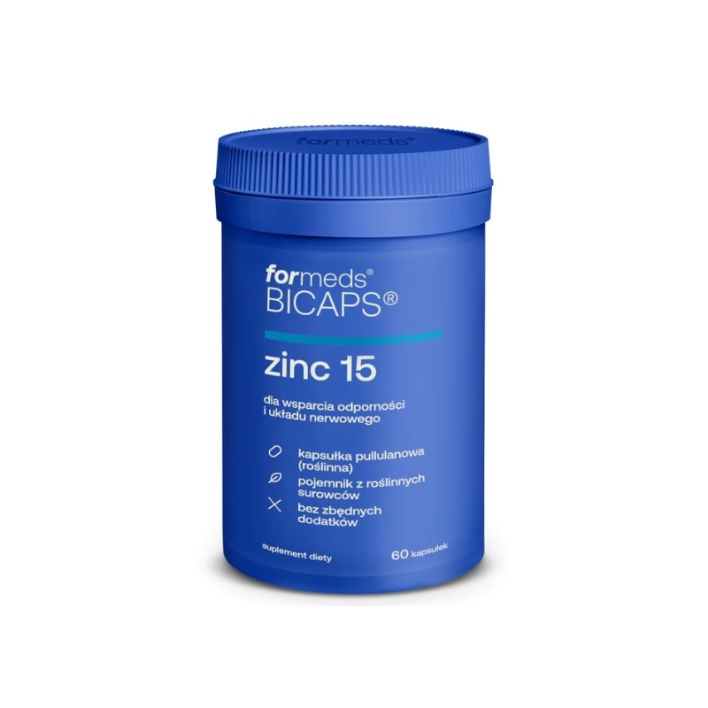 Cynk 15mg - 60 kaps. Formeds cytrynian cynku cytrynian miedzi zinc