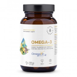 Omega-3 120 kaps. Aura Herbals olej rybi Omegavie kwasy EPA DHA
