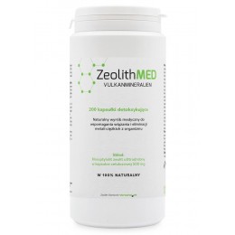 ZeolithMED 200 kaps. Ultradrobny Wyrób Medyczny CE0477 Proszek Detoksykujący Organizm z Metali Ciężkich Mikronizowany Zeolit