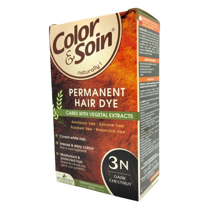 Trwała farba Color & Soin ciemny szatyn 3N