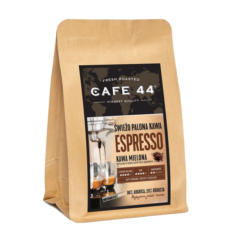 Kawa mielona Espresso 200g Cafe44 arabica robusta
