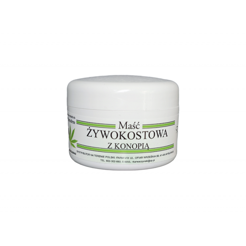 Maść żywokostowa z konopią 50ml Farm-Vix żywokost konopia Symphytum Cannabis sativa