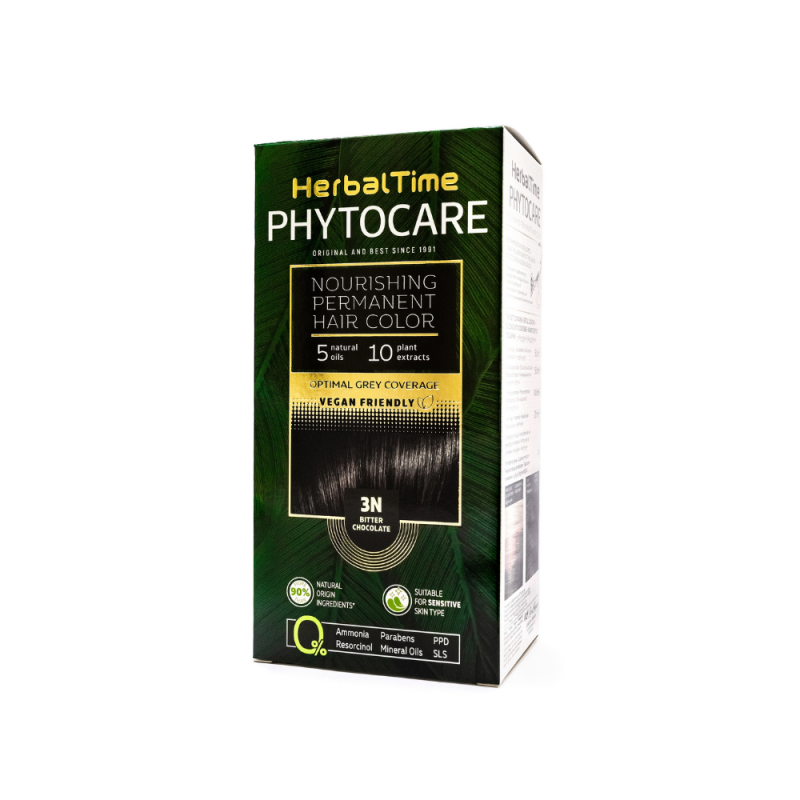 Farba do włosów naturalna Gorzka Czekolada 3N Herbal Time Phytocare