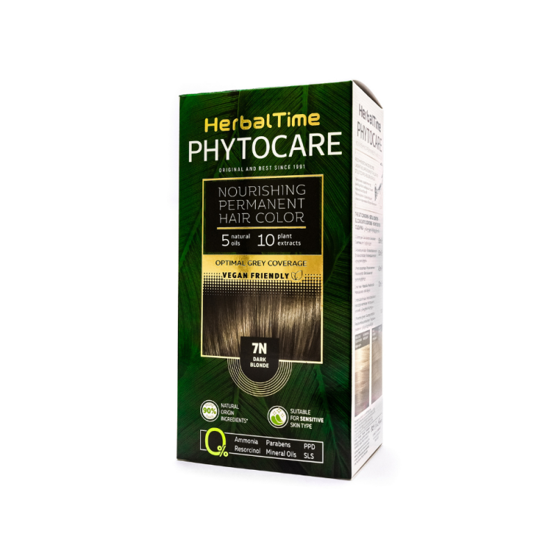 Farba do włosów naturalna Ciemny Blond 7N Herbal Time Phytocare