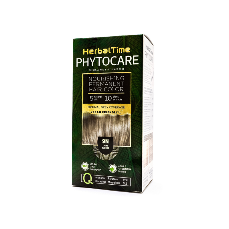 Farba do włosów naturalna Rozświetlony Blond 9N Herbal Time Phytocare