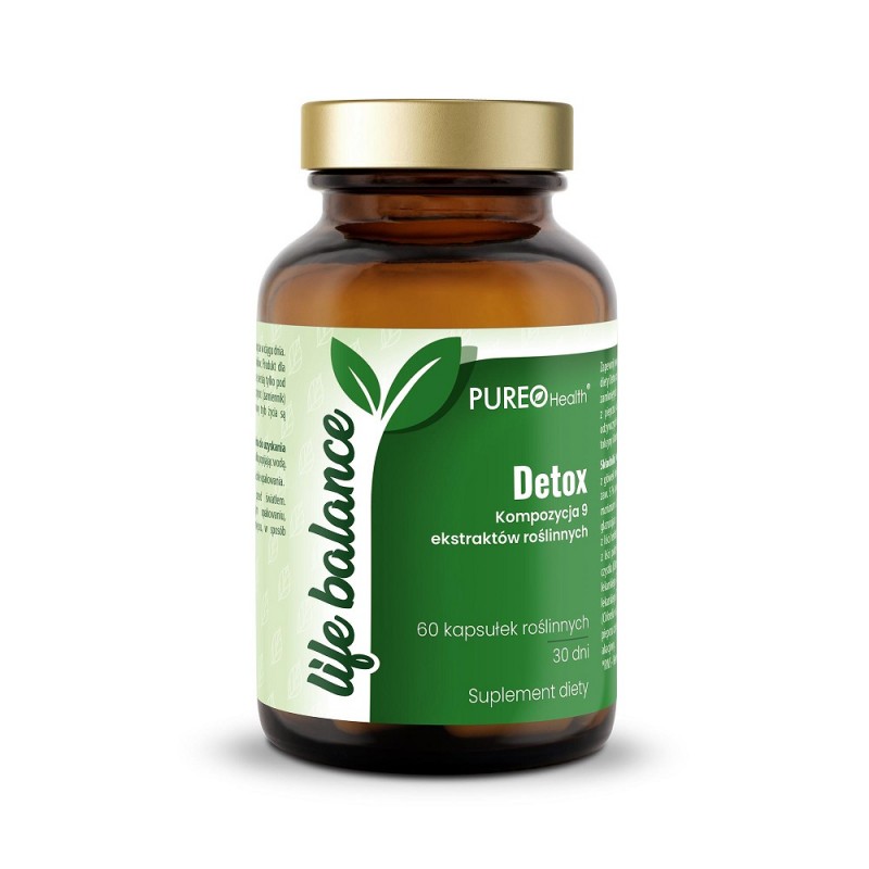 Life Balance Detox 60 kaps. Pureo Health karczoch ostropest pokrzywa czystek mniszek