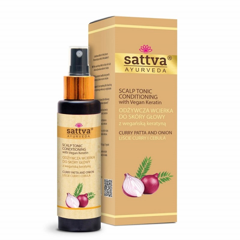 Wcierka do skóry głowy curry i cebula 100ml Sattva Ayurveda keratyna