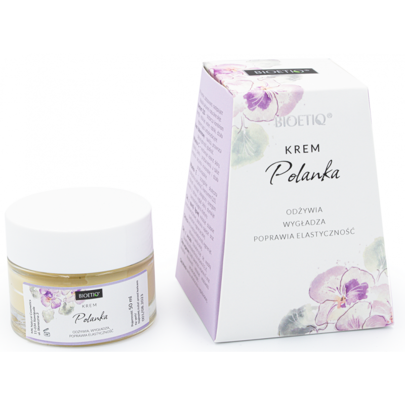Krem do twarzy Polanka 50ml Bioetiq koenzym Q10 kwas hialuronowy olej z opuncji figowej olej Inca