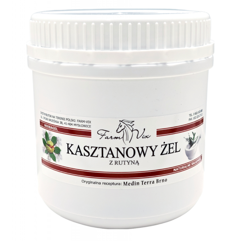 Żel kasztanowy z rutyną 600g Farm-Vix