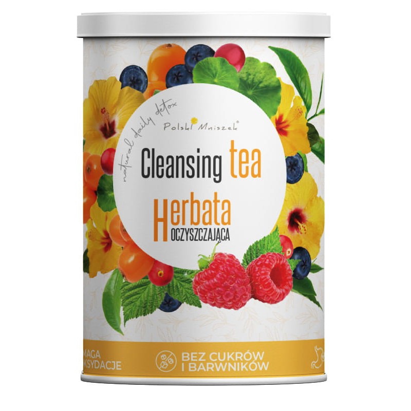 Herbata oczyszczająca z hibiskusem 130g Polski Mniszek Cleansing tea hibiskus aronia zielona herbata rokitnik