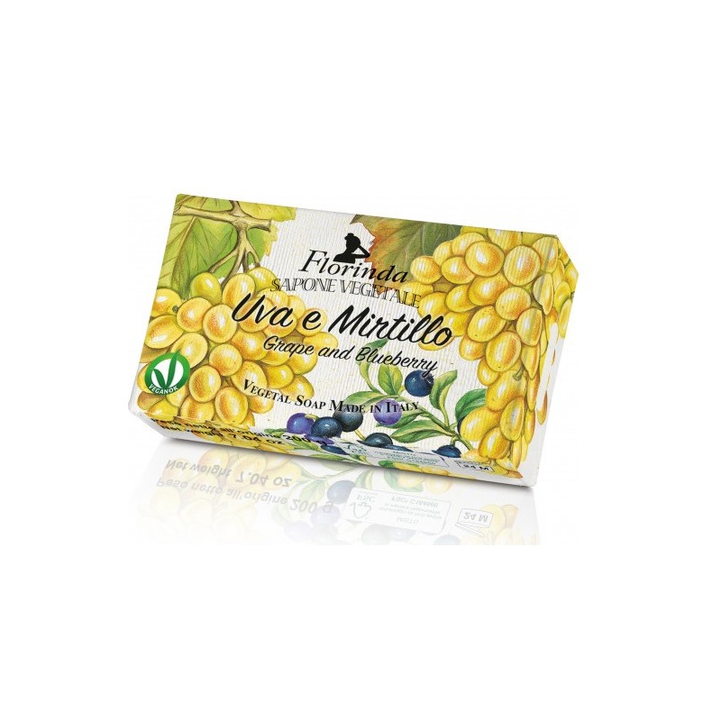 Mydło naturalne Winogrona i Czarna borówka 200g Florinda mydło włoskie