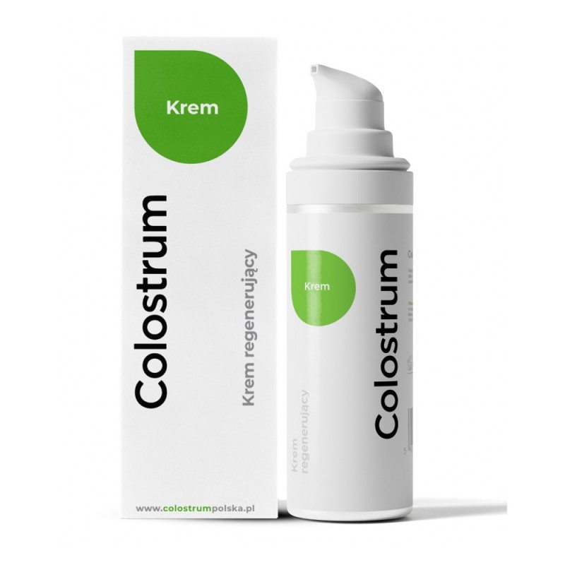 Colostrum Krem regenerujący 50ml Colostrum Polska colostrum pantenol alantoina srebro koloidalne kwas hialuronowy