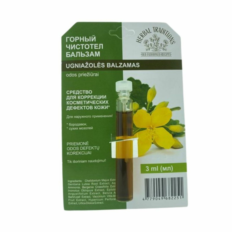 Glistnik - jaskółcze ziele - balsam do pielęgnacji skóry 3ml Herbal Traditions