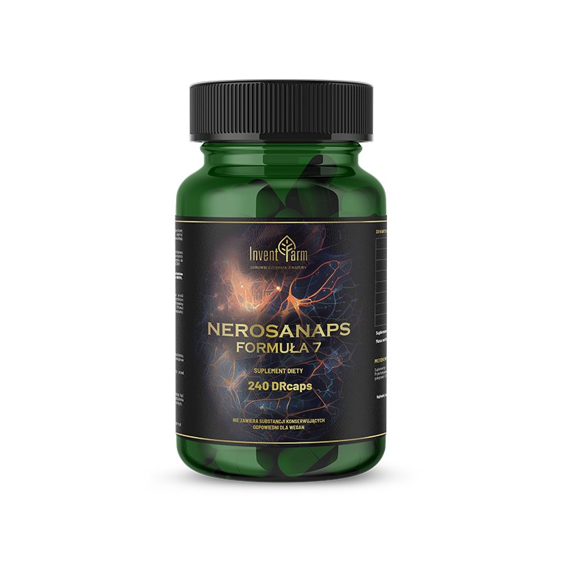 Nerosanaps Formuła 7 - 240 kaps. Invent Farm liofilizat brzoskwini aronii borówki maliny