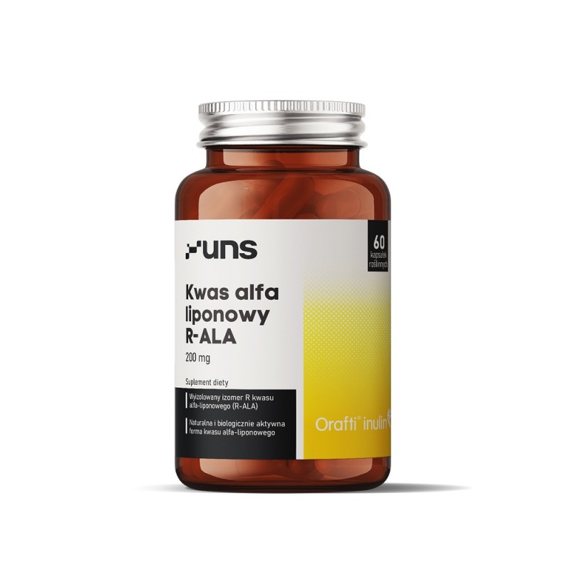 Kwas alfa liponowy R-ALA 60 kaps. UNS L-leucyna
