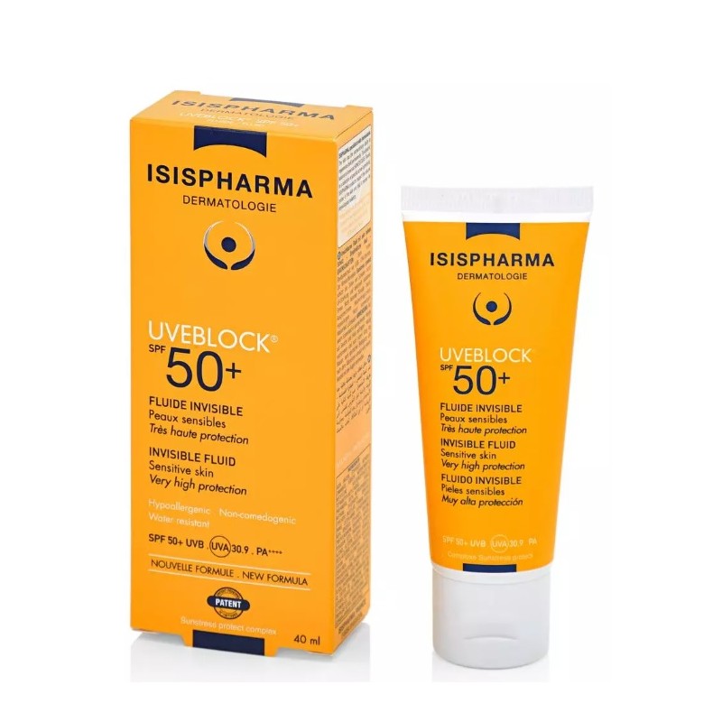 Uveblock Fluid bezbarwny z filtrem UVA/UVB SPF50+ 40ml Isispharma