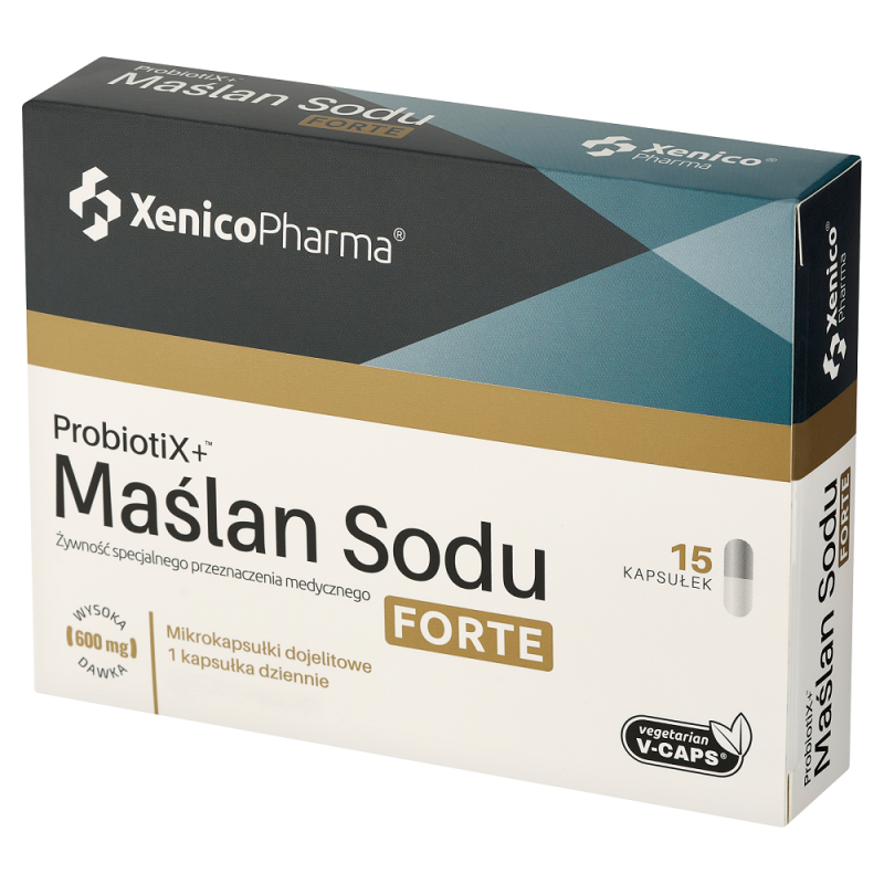 Maślan Sodu Forte 15 kaps. (żspm)  Xenico Pharma ProbiotiX+ kwas masłowy
