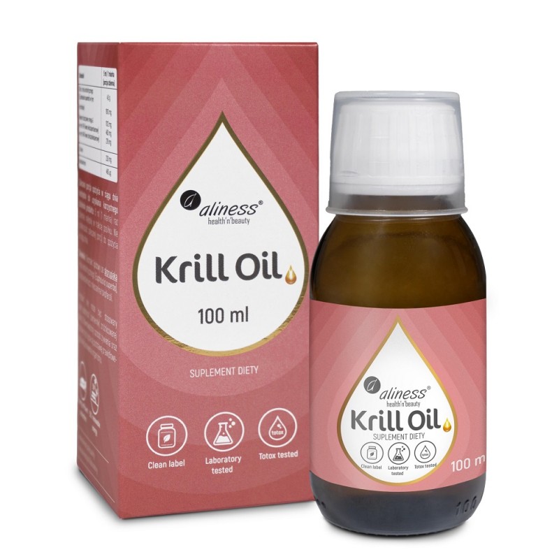Krill Oil 100 ml Aliness olej z kryla antarktycznego EPA DHA Astaksantyna