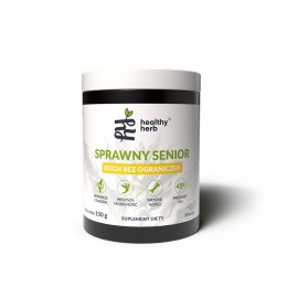 Sprawny senior - ruch bez ograniczeń - 150 g Healthy Herb siarka organiczna MSM glukozamina gotu kola pokrzywa kurmuma