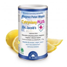 Magnez Potas Wapń Cytryniany Plus 300 g Dr. Jacob`s cholekalcyferol kwas askorbinowy