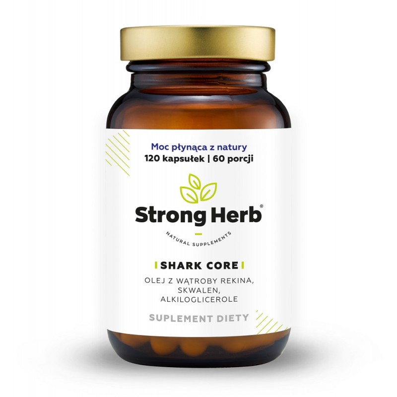 Shark Core 120 kaps. Strong Herb olej z wątroby rekina skwalen alkiloglicerole