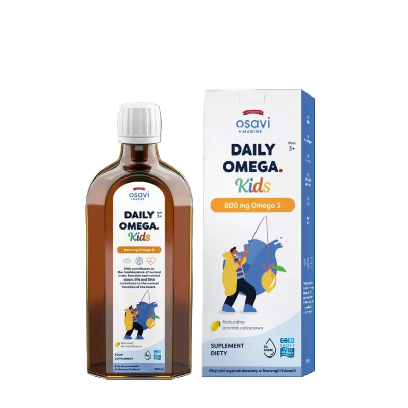 Daily Omega Kids 250 ml Osavi olej rybi Omega-3 Kwas EPA DHA